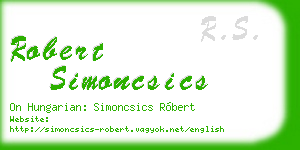 robert simoncsics business card